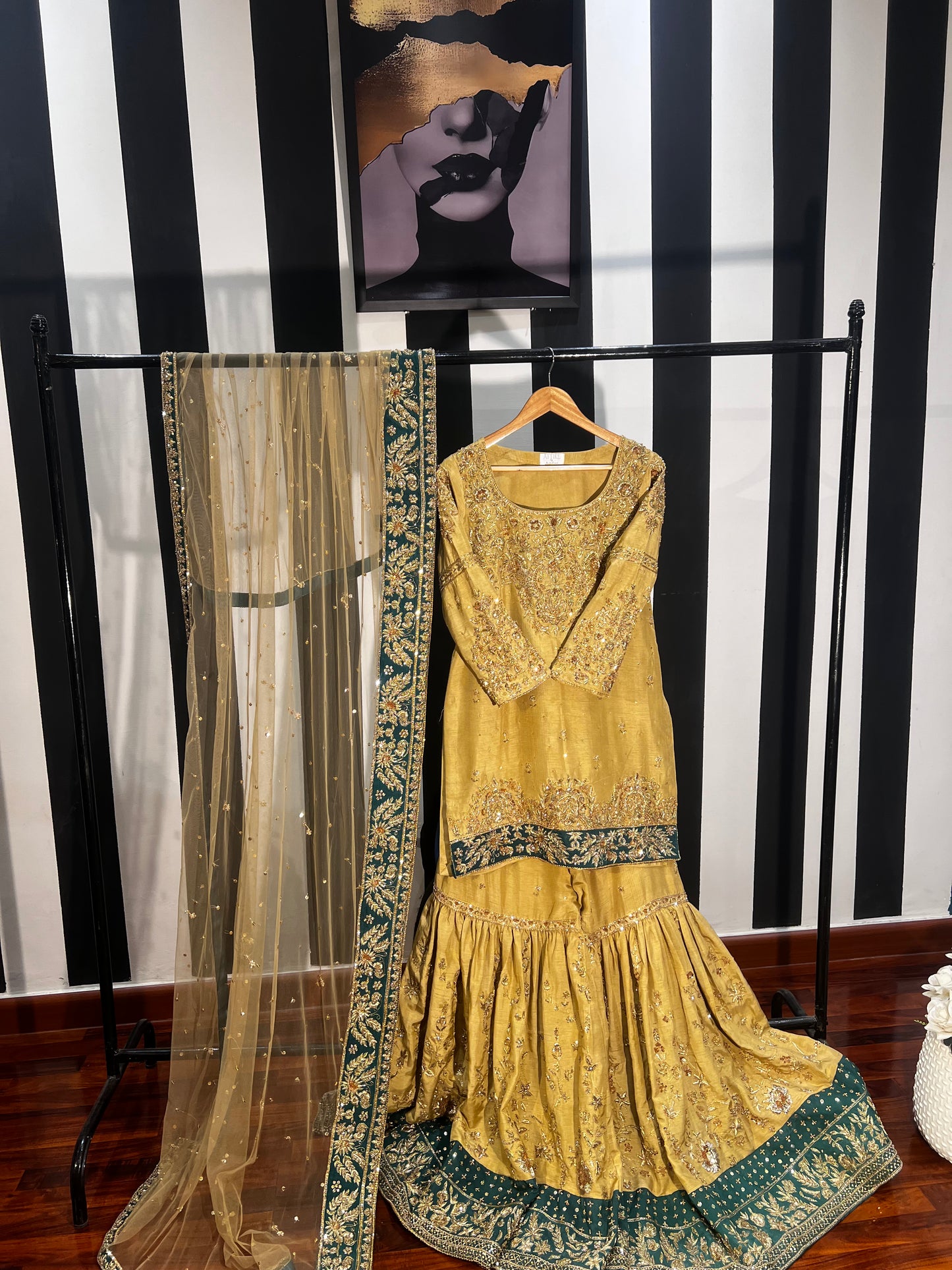 Emerald Noor Sharara Set