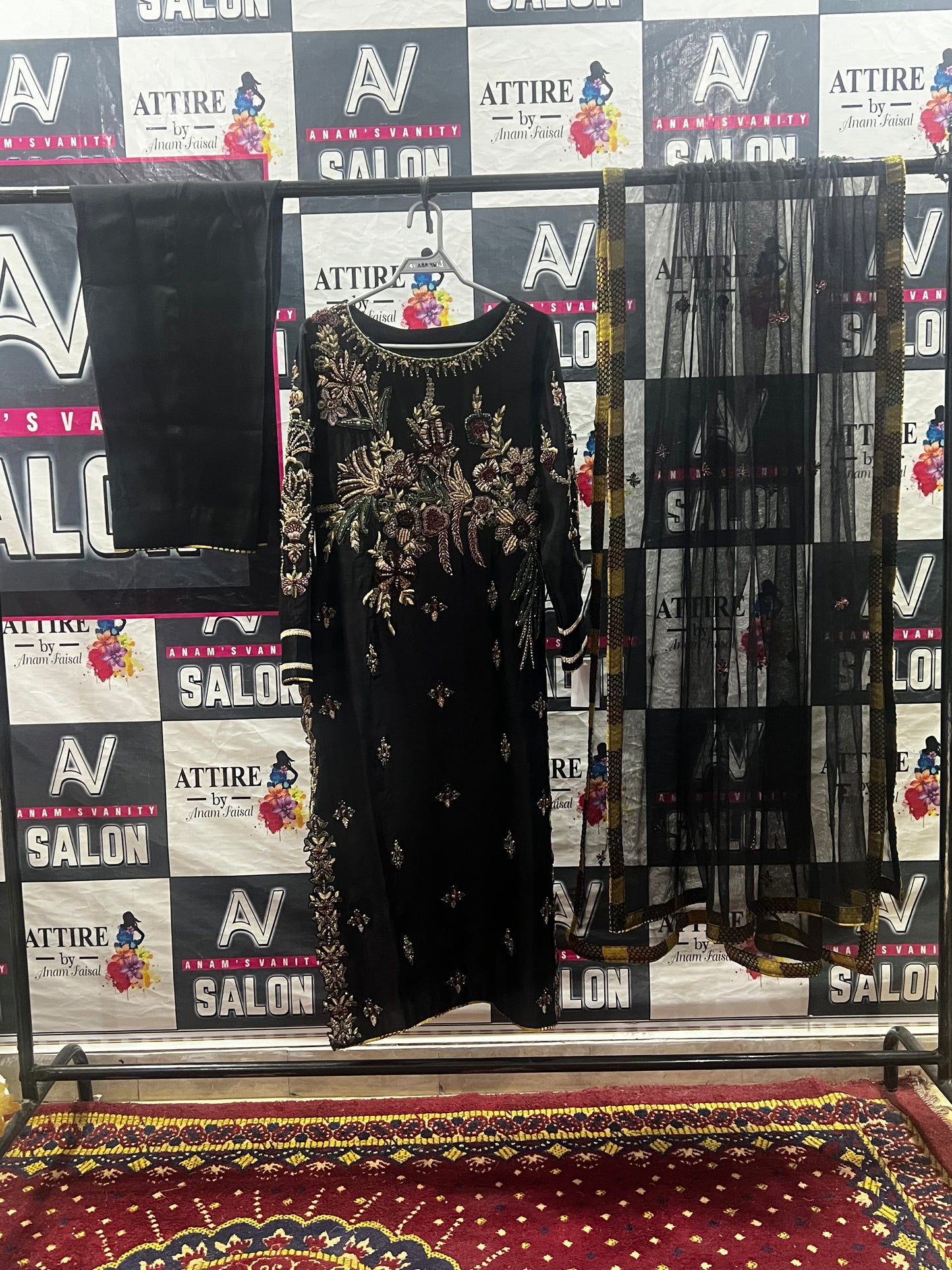 Black Orchid Embroidered Dress