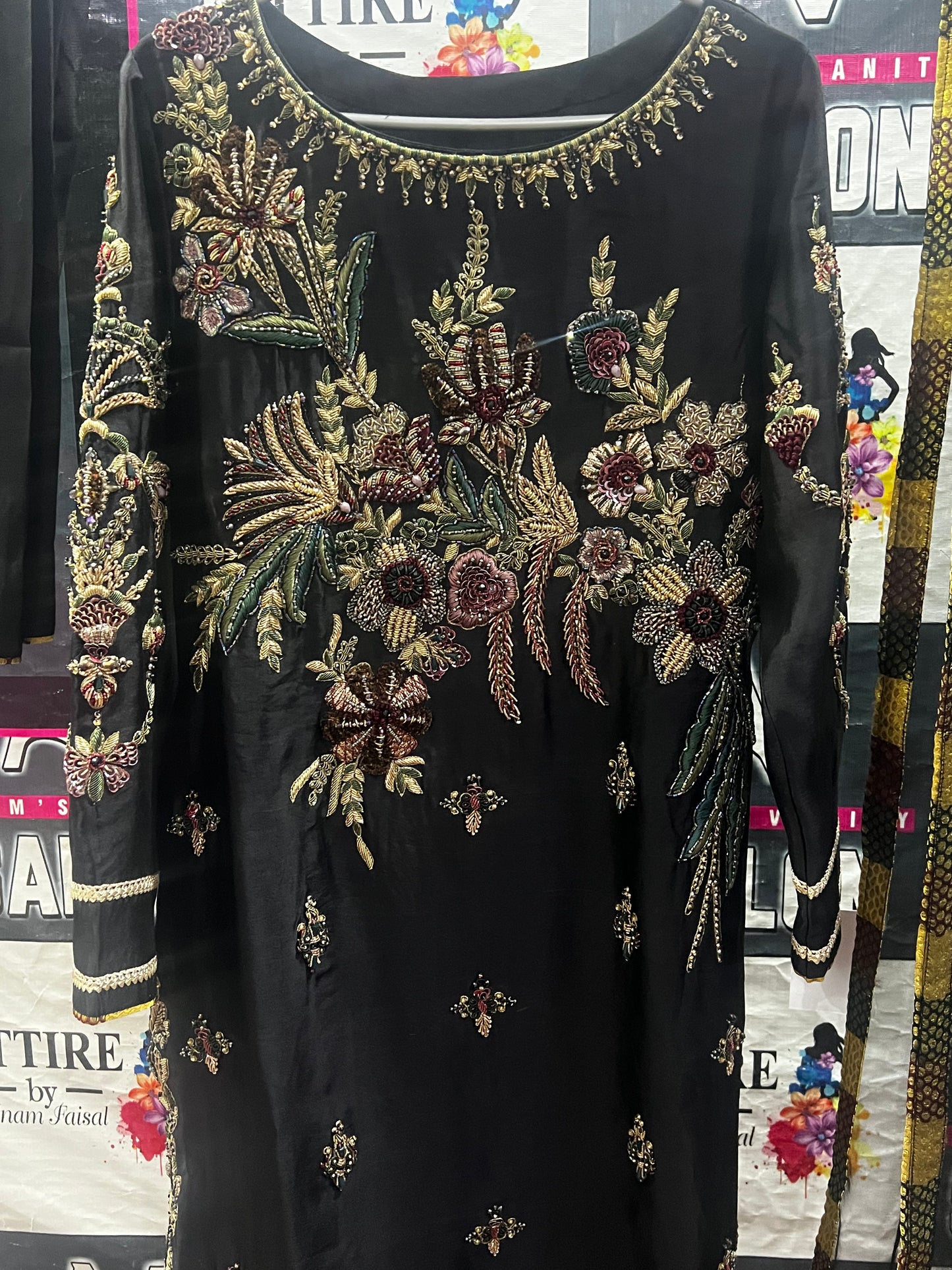 Black Orchid Embroidered Dress