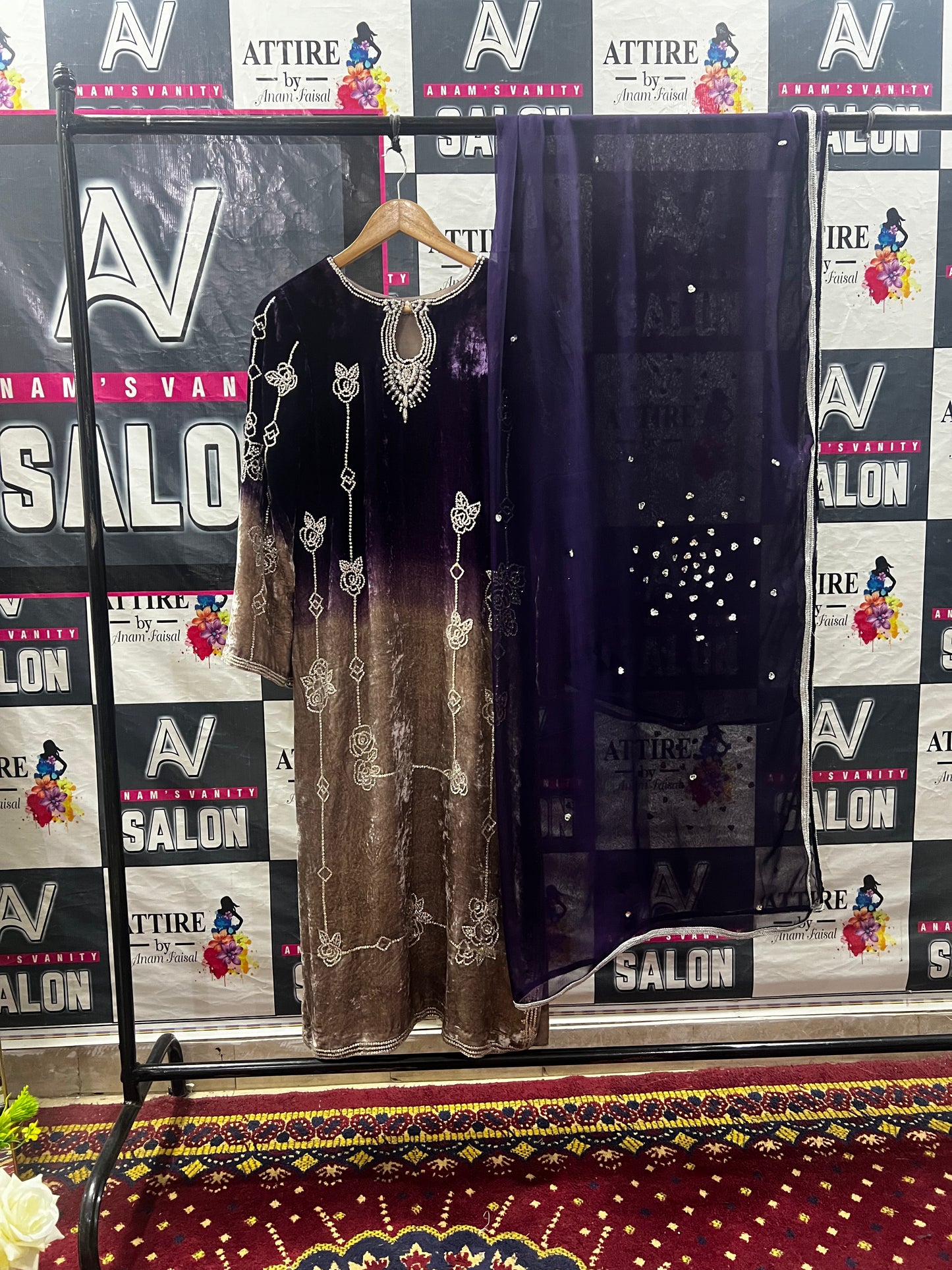 Royal Amethyst Velvet Dress