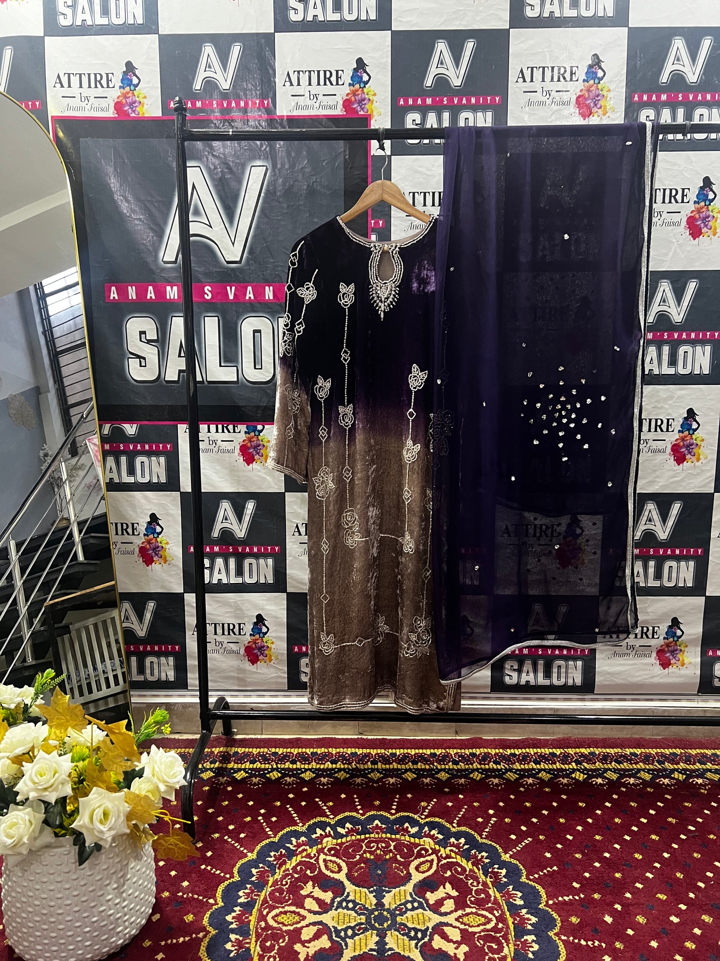 Royal Amethyst Velvet Dress
