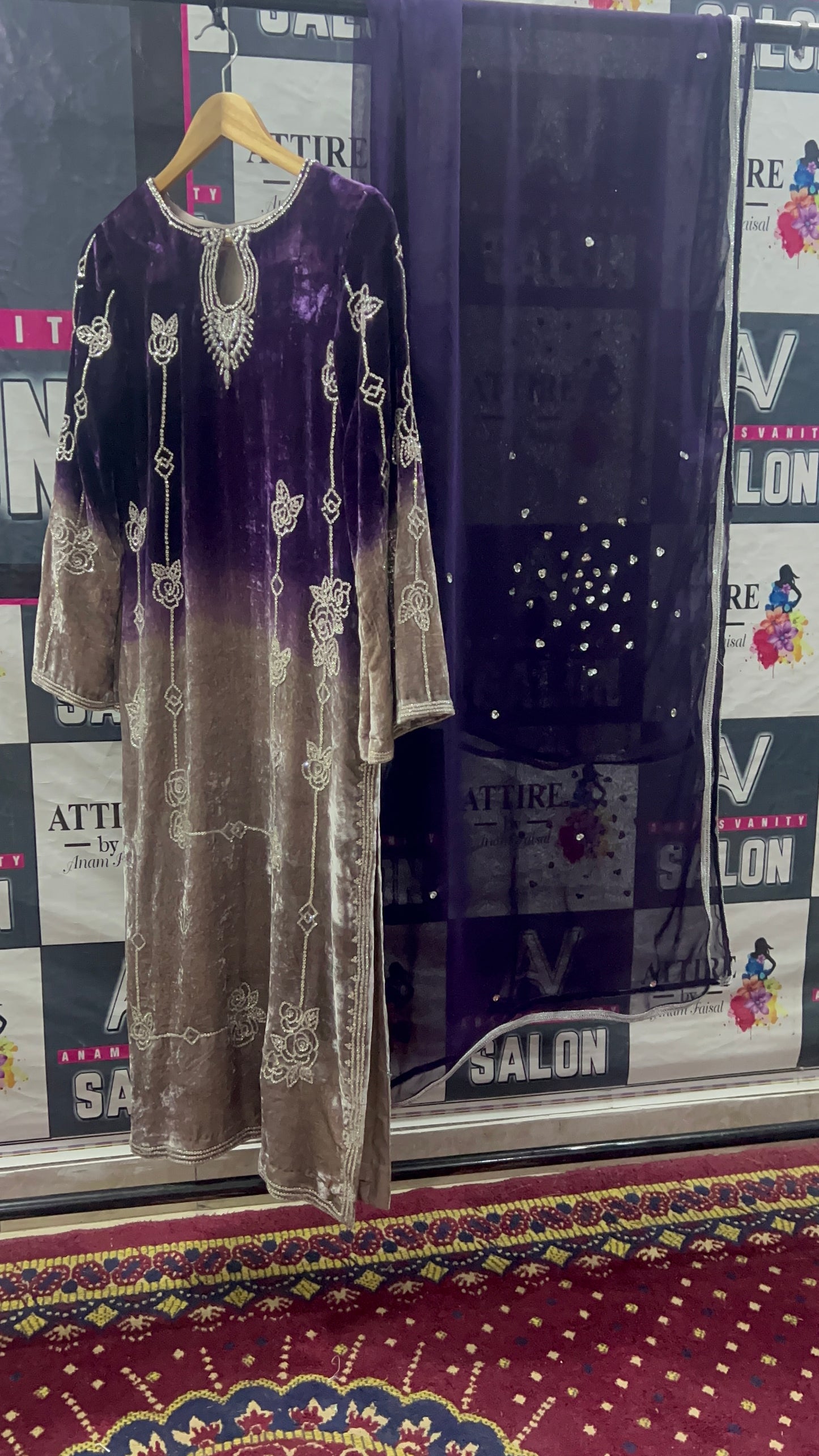 Royal Amethyst Velvet Dress