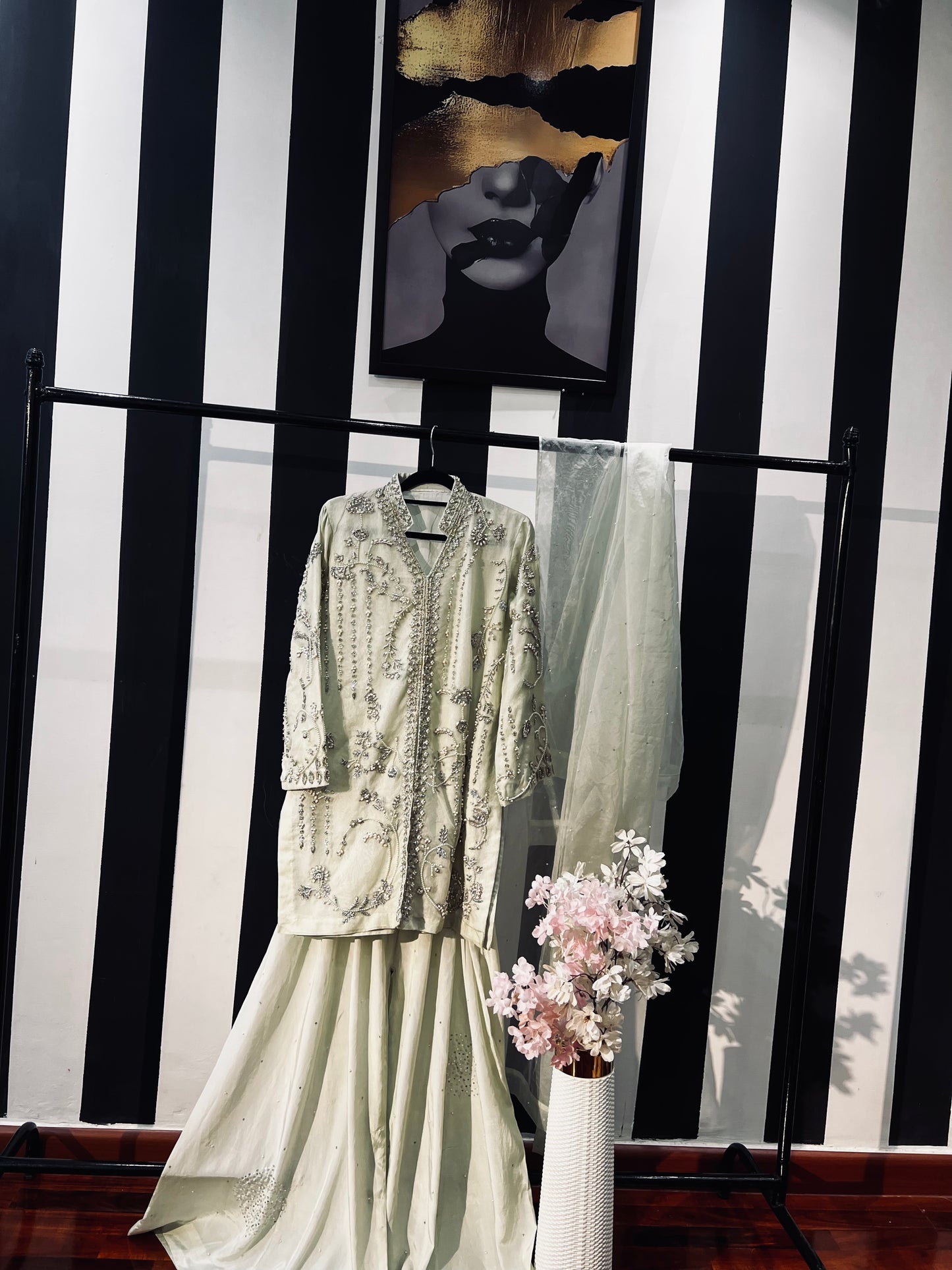 Pearl Mist Embellished Ensemble