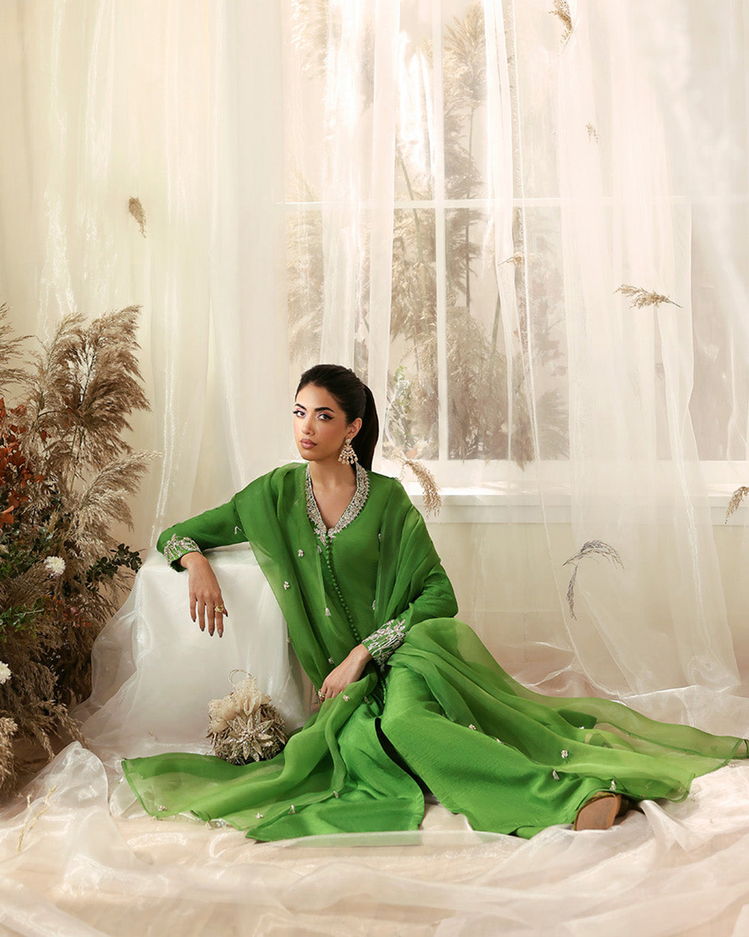 Emerald Veil Elegance