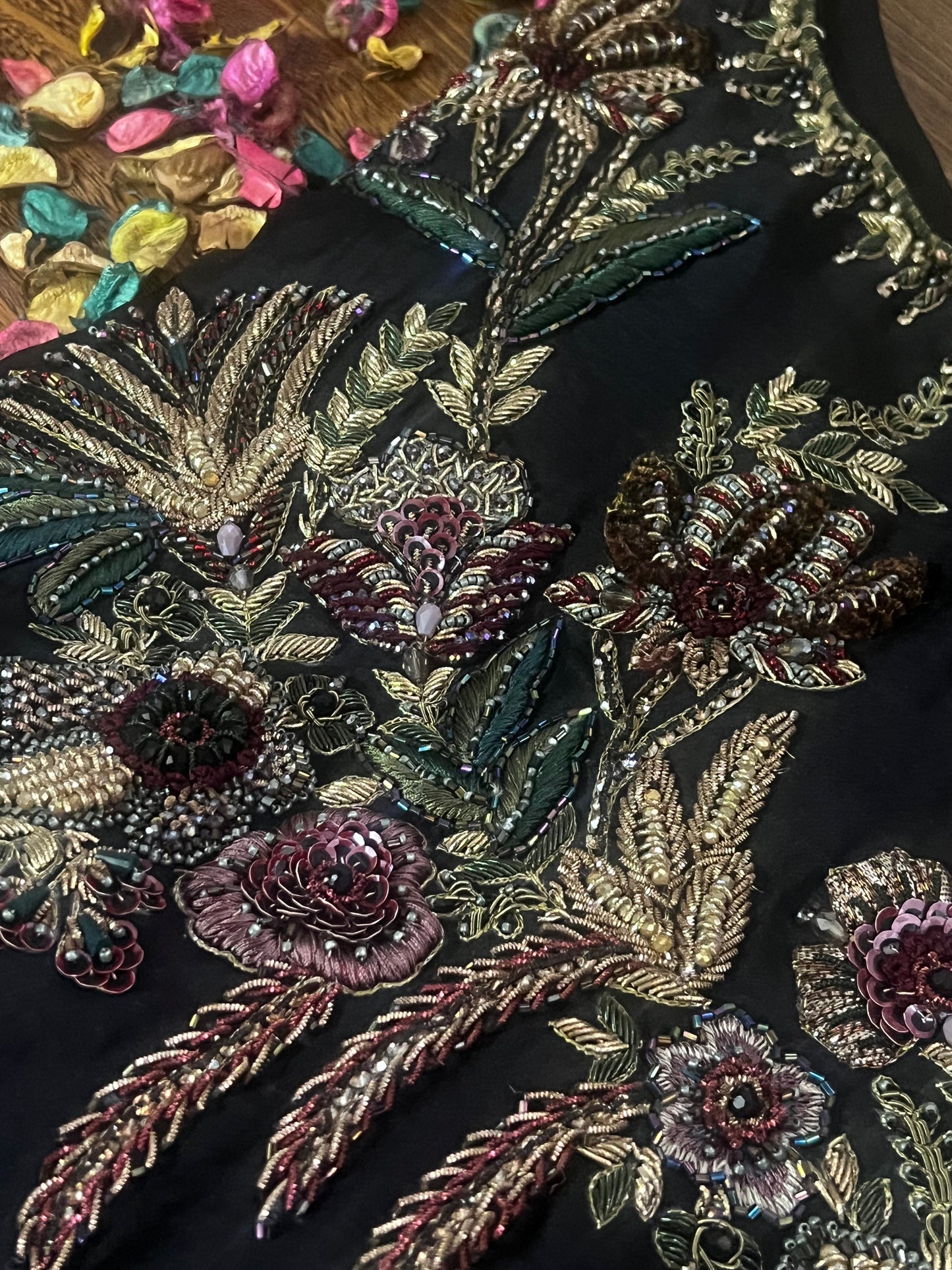 Black Orchid Embroidered Dress