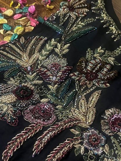 Black Orchid Embroidered Dress
