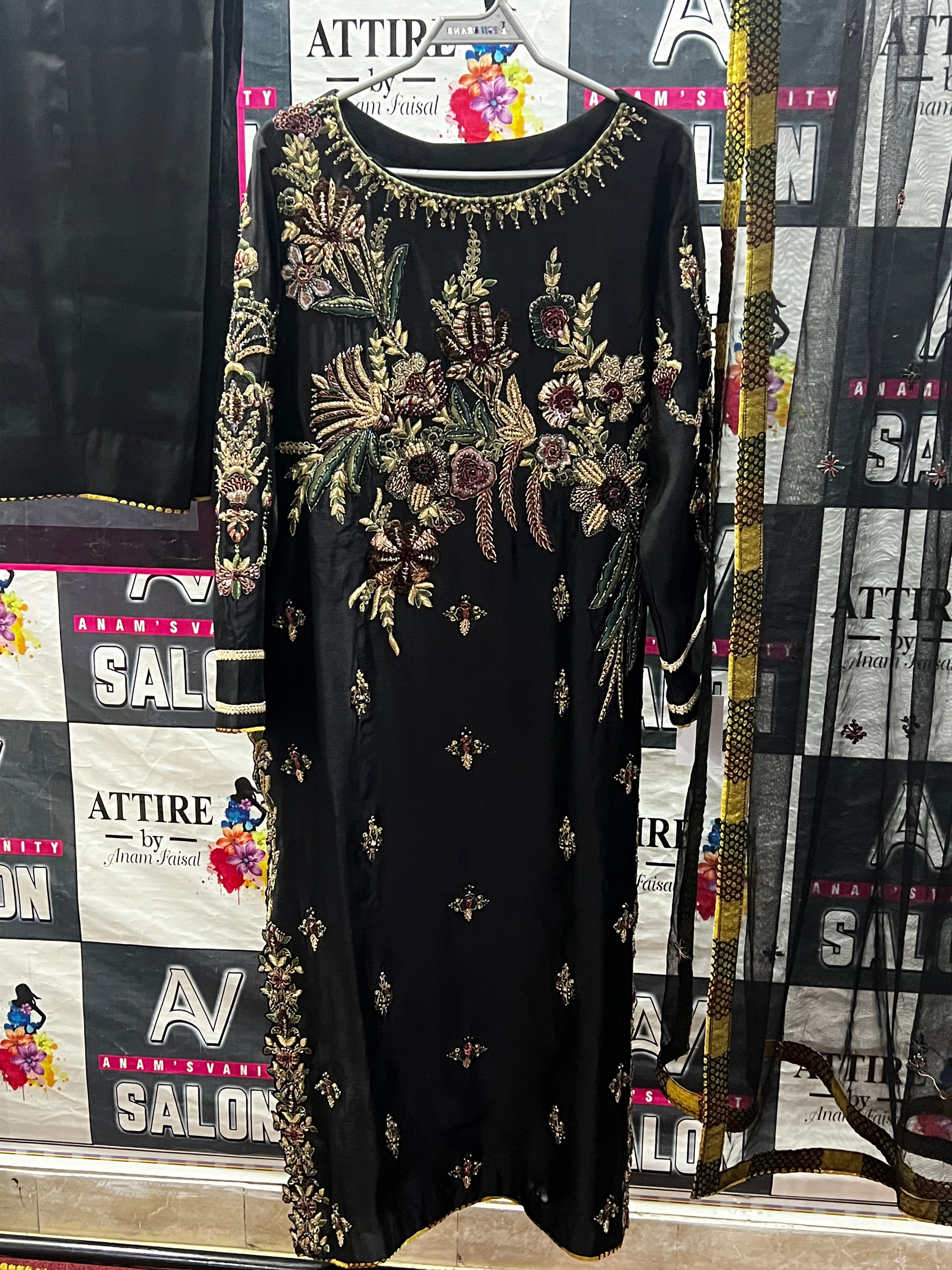Black Orchid Embroidered Dress