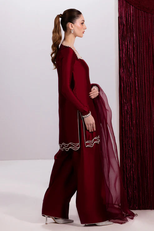 Embroidered Red Kurti