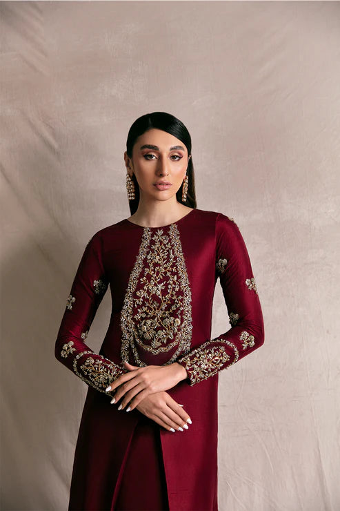 Garnet Empress - korean raw silk - Imperial Maroon