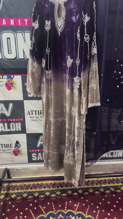 Royal Amethyst Velvet Dress