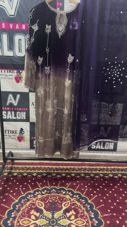 Royal Amethyst Velvet Dress