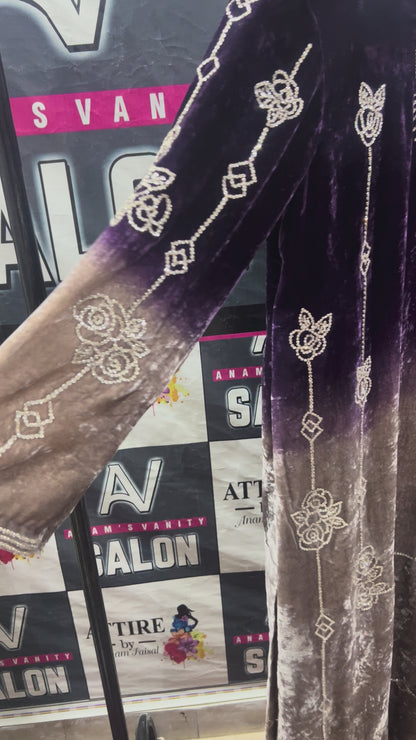 Royal Amethyst Velvet Dress